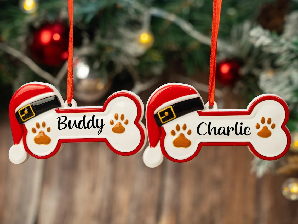 Personalized Dog Bone Christmas Ornament | Custom Pet Keepsake 2025 - Image 5