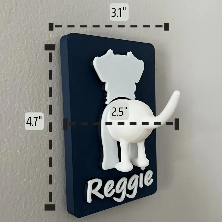 Personalized Dog Leash Holder – Custom Wall Hook for Dogs - Image 3