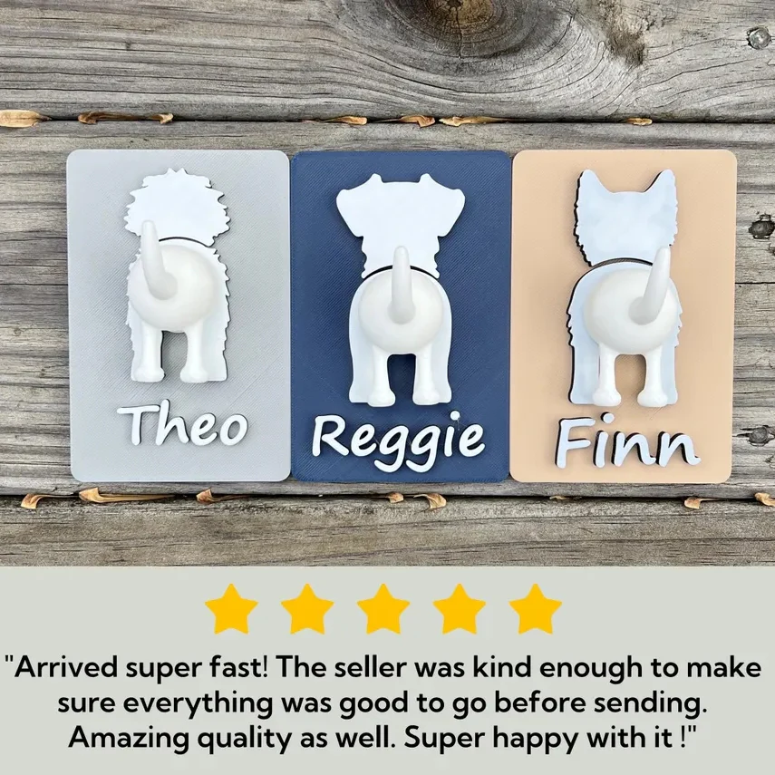 Personalized Dog Leash Holder – Custom Wall Hook for Dogs - Image 4