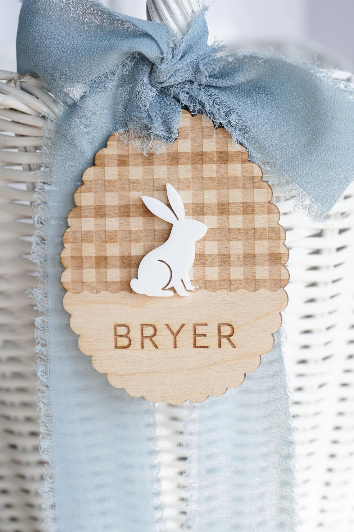 Personalized Easter Basket Tag – Custom Bunny Name Tag - Image 4