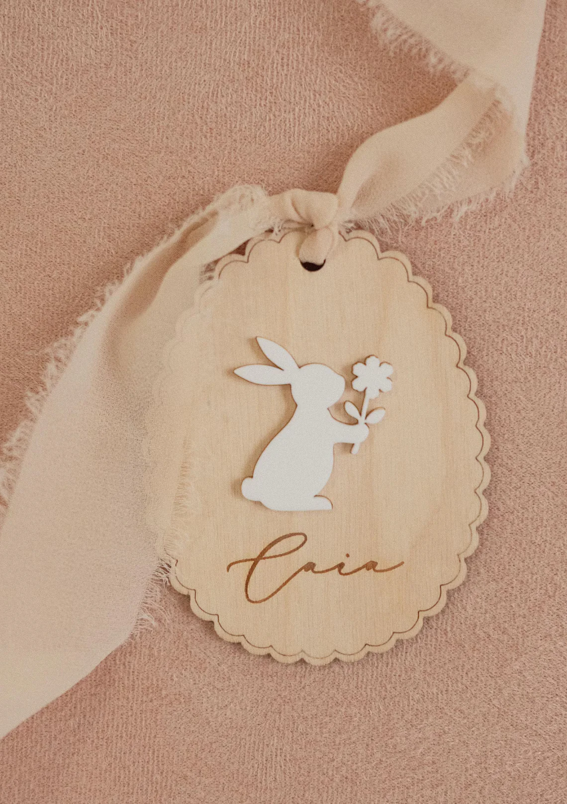 Personalized Easter Basket Tag – Custom Bunny Name Tag - Image 5