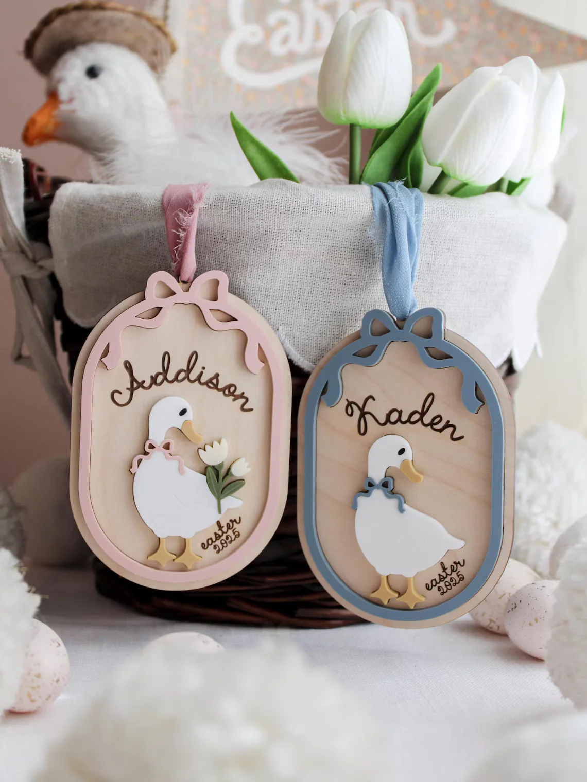 Personalized Easter Basket Tag – Goose Custom Name