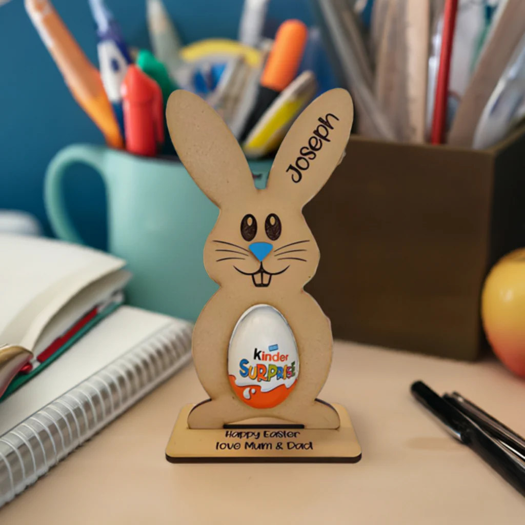 Personalized Easter Bunny Egg Wooden Stand β Customizable Party Decoration & Sweet Gift for Kids π°π - Image 8