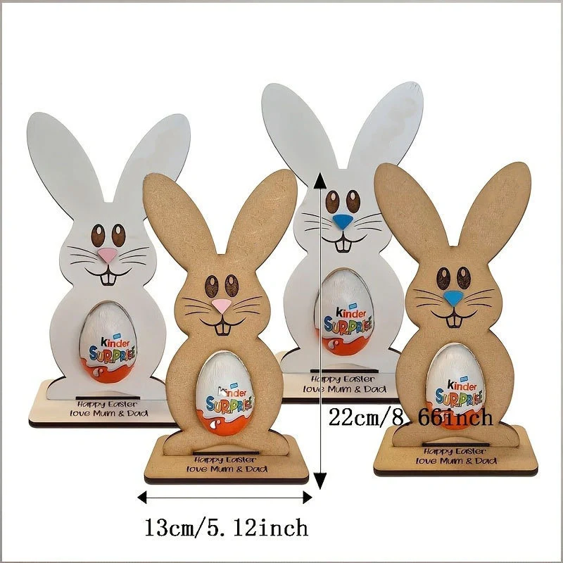 Personalized Easter Bunny Egg Wooden Stand β Customizable Party Decoration & Sweet Gift for Kids π°π - Image 9
