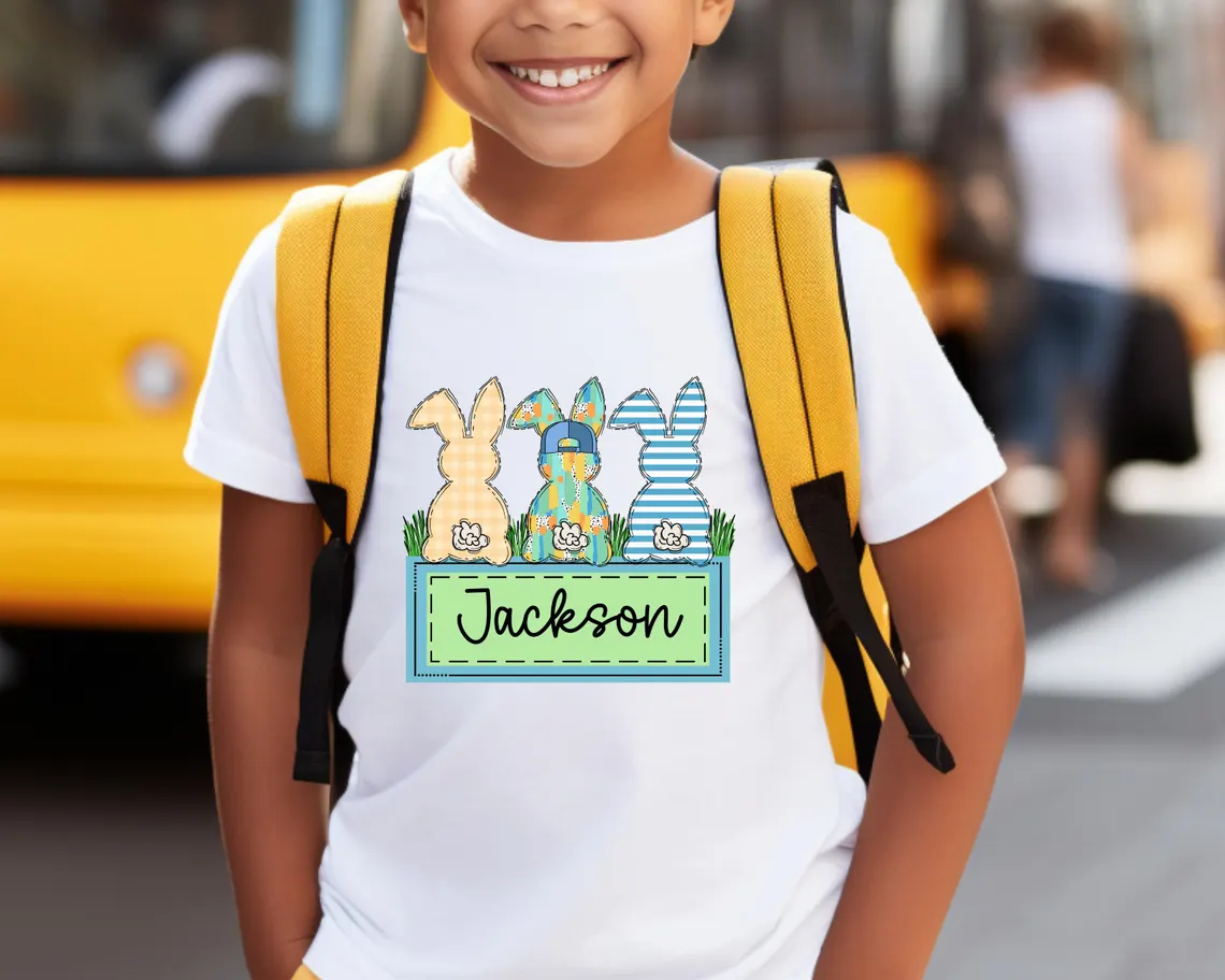 Personalized Easter Bunny Kids T-shirt | Custom Cotton Easter Gift πΈπ° - Image 6