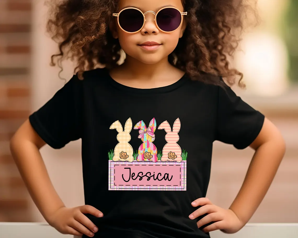 Personalized Easter Bunny Kids T-shirt | Custom Cotton Easter Gift πΈπ° - Image 7