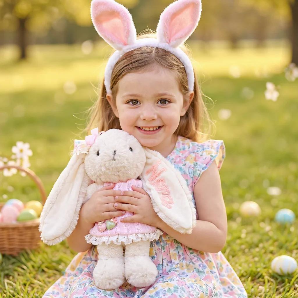 Personalized Easter Bunny Plush | Embroidered Name Toy