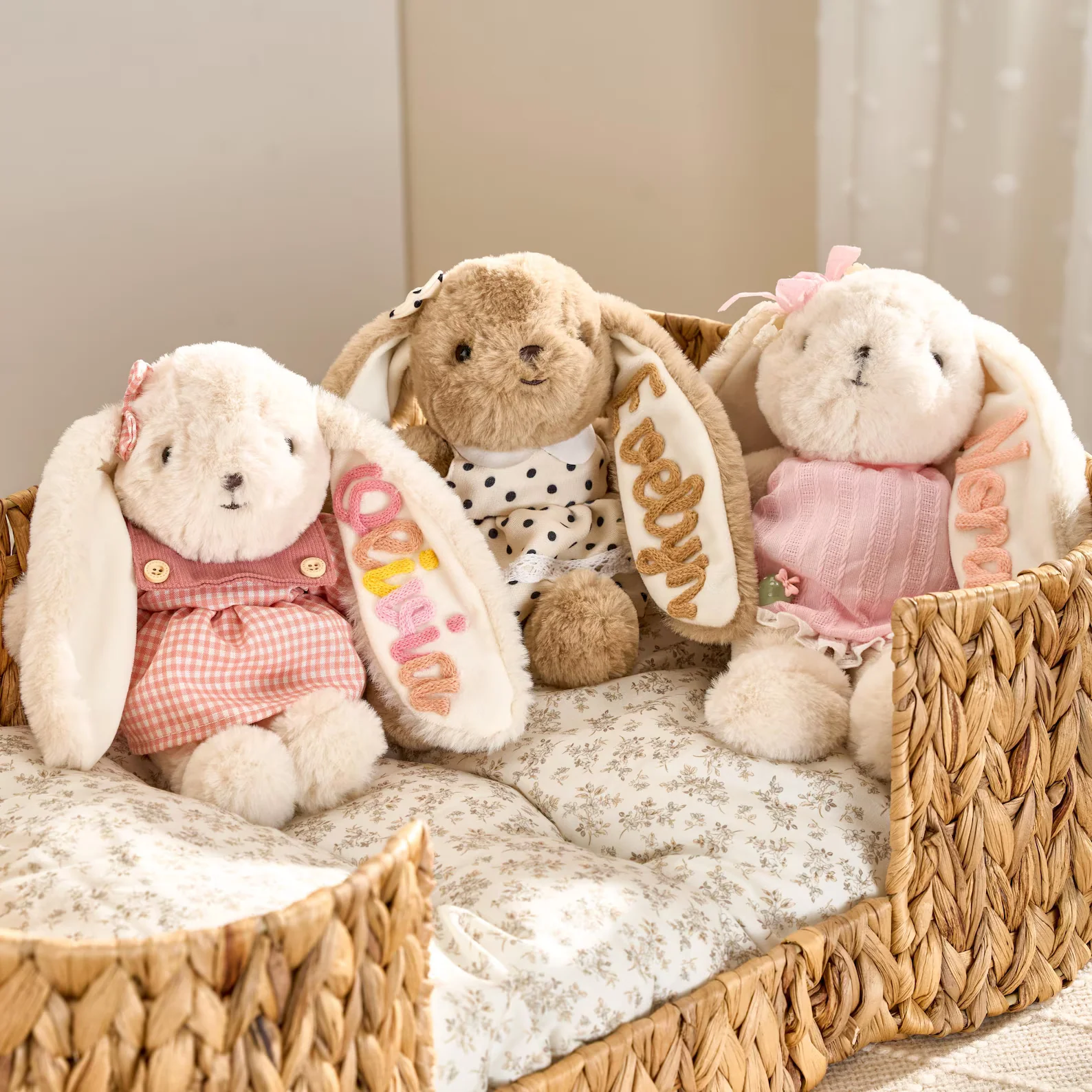 Personalized Easter Bunny Plush | Embroidered Name Toy - Image 2