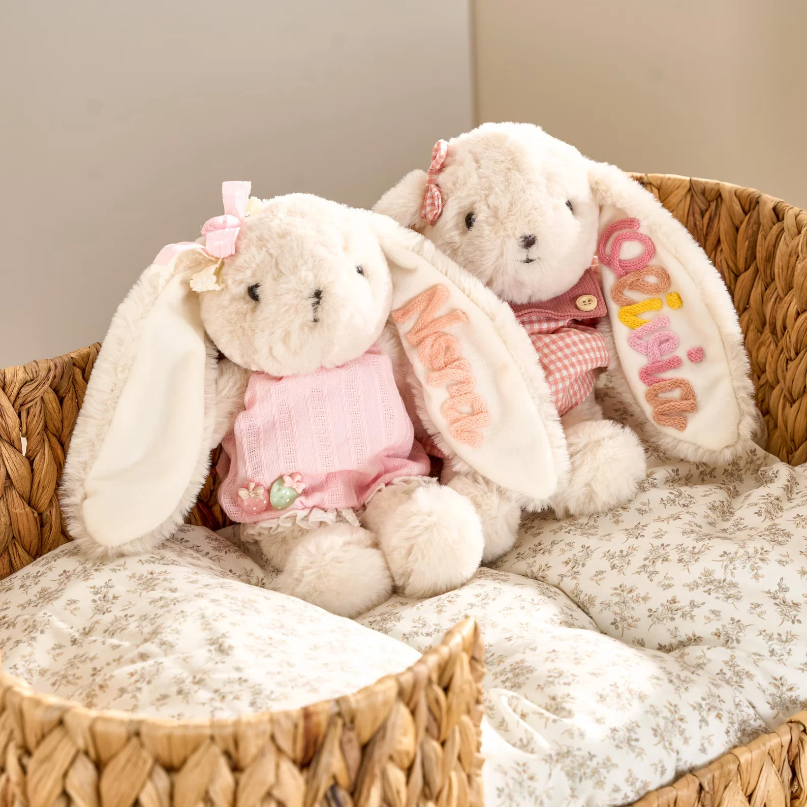 Personalized Easter Bunny Plush | Embroidered Name Toy - Image 3