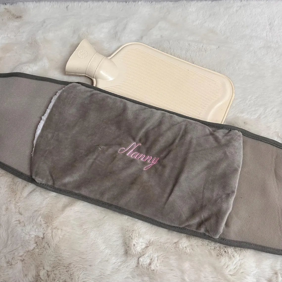 Personalized Hot Water Bottle with Waist Belt | Embroidered Gift - Image 2
