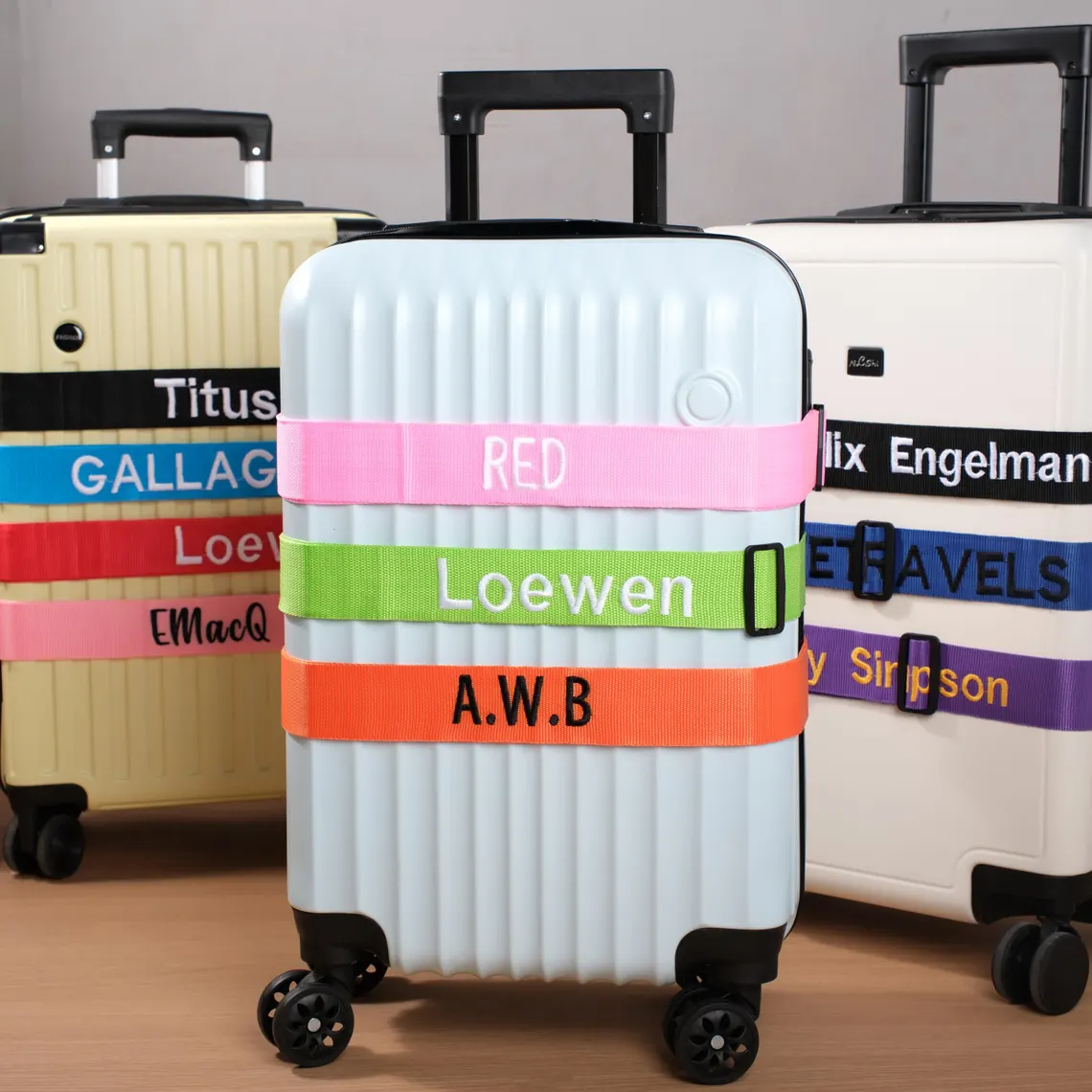 Personalized Luggage Strap – Custom Embroidered Travel Tag 180cm - Image 3