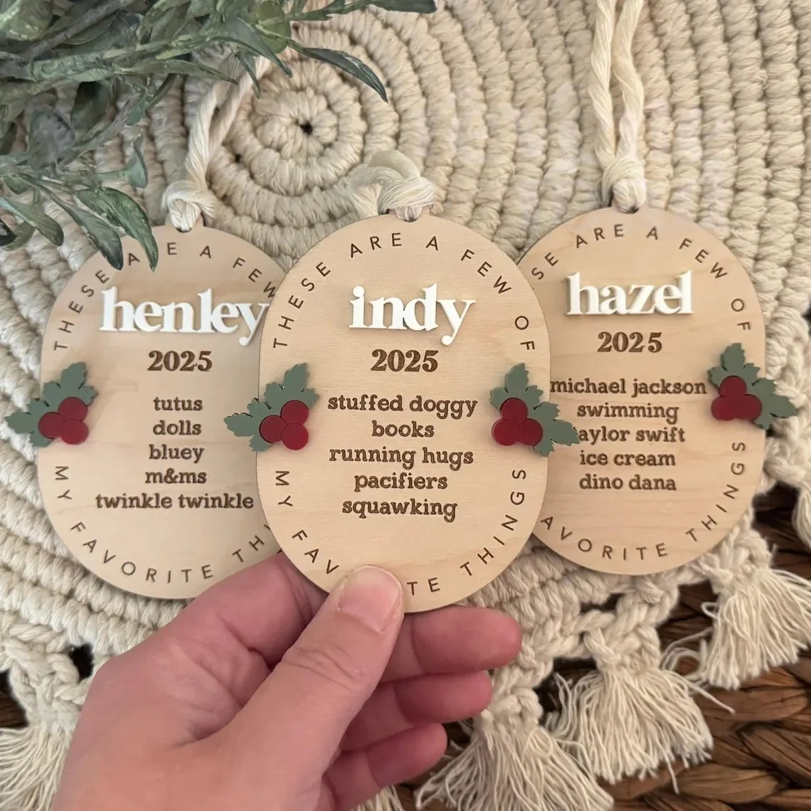 Personalized Favorite Things Ornament – Kids Christmas Keepsake - Image 2