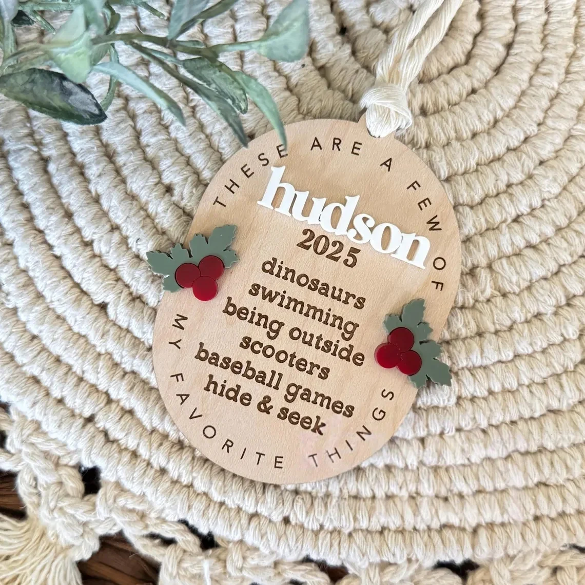 Personalized Favorite Things Ornament – Kids Christmas Keepsake - Image 3