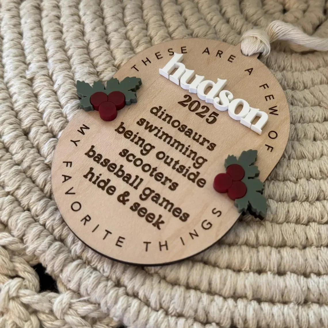 Personalized Favorite Things Ornament – Kids Christmas Keepsake - Image 4