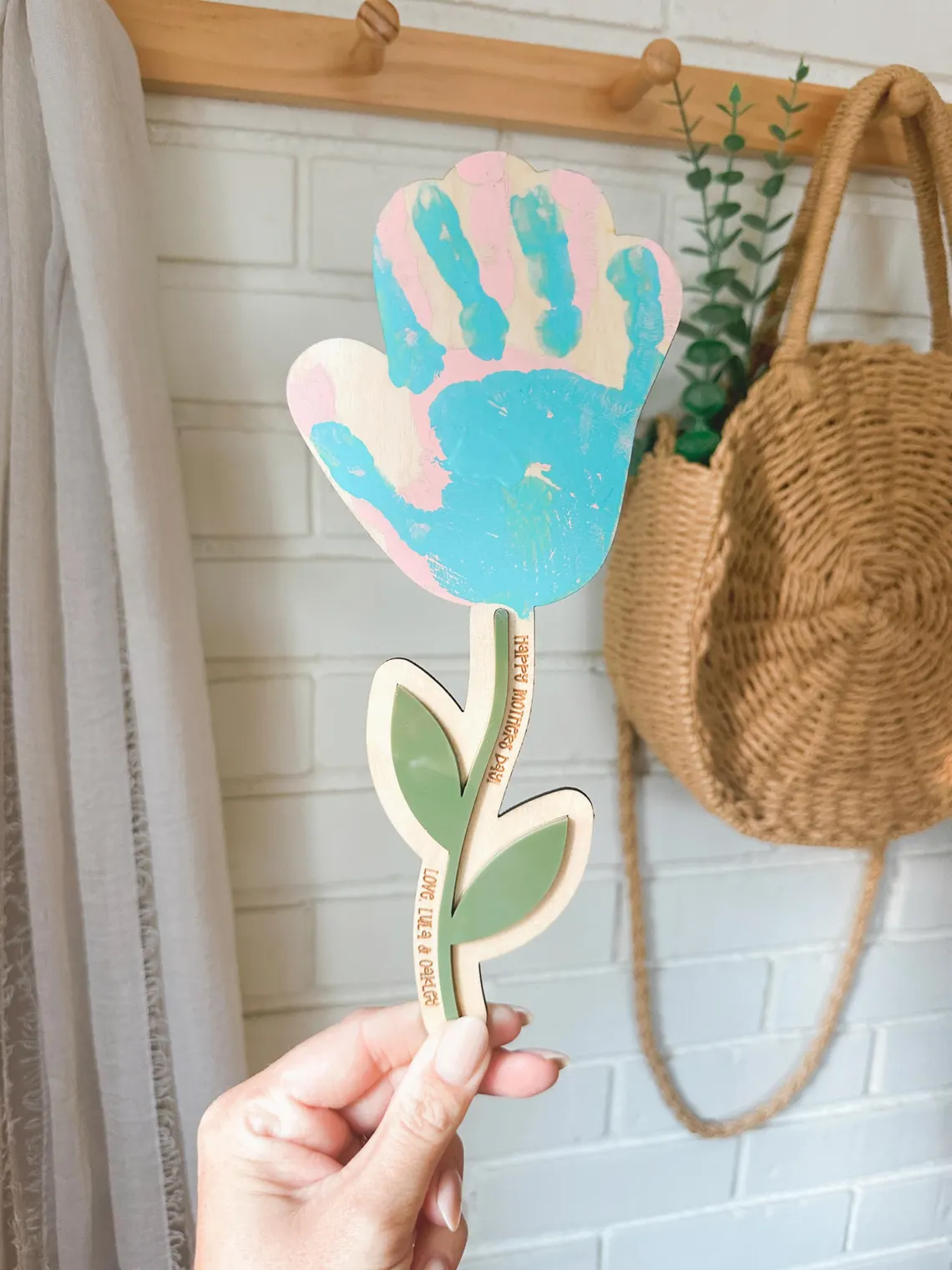 Personalized First Mother’s Day Handprint Gift Magnet - Image 2