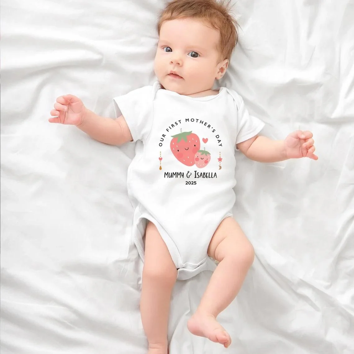 Personalized Our First Mother’s Day T-Shirt & Baby Bodysuit – Mama & Me Gift - Image 4