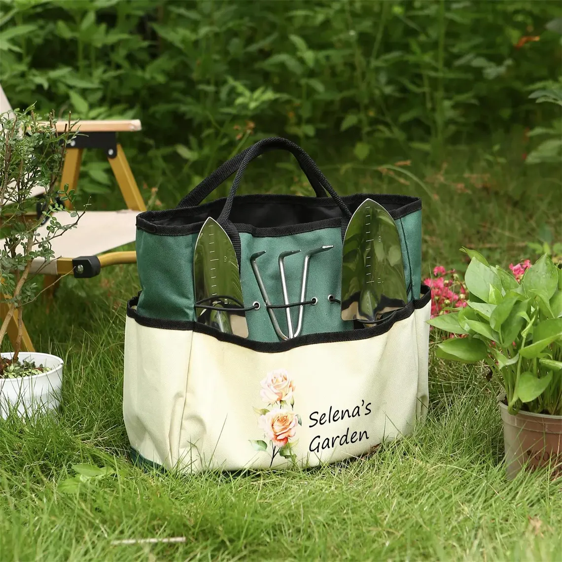 Personalized Gardening Bag & Tools – Gift for Mom & Grandma - Image 3