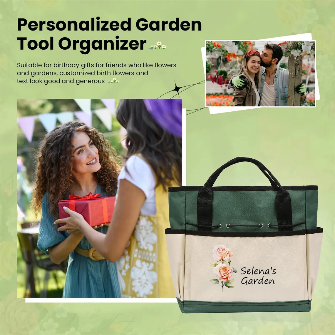 Personalized Gardening Bag & Tools – Gift for Mom & Grandma - Image 6