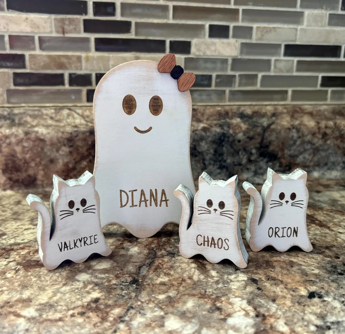 Personalized Ghost Family Decor | Our Boo Crew Halloween Decoration - Image 3