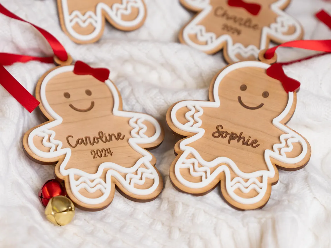 Personalized Gingerbread Ornament 2025 | Kids & Granddaughter Gift - Image 2