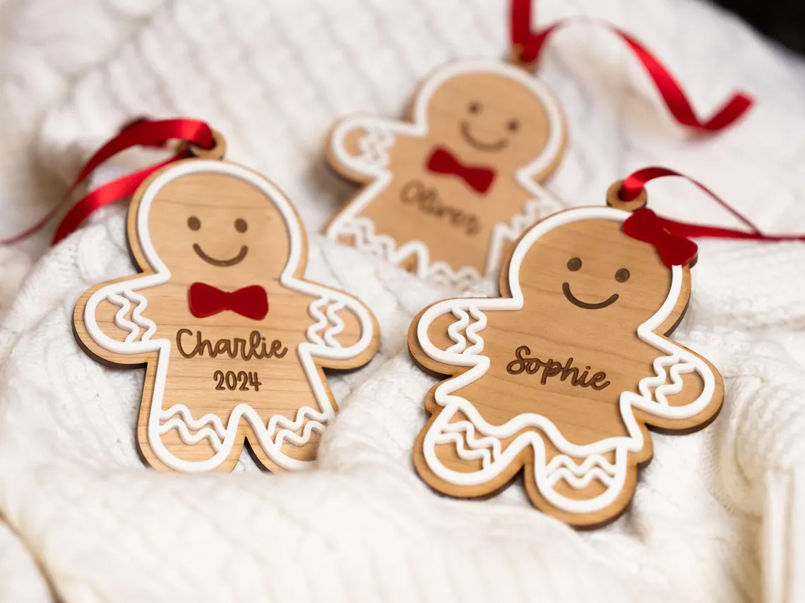 Personalized Gingerbread Ornament 2025 | Kids & Granddaughter Gift - Image 3