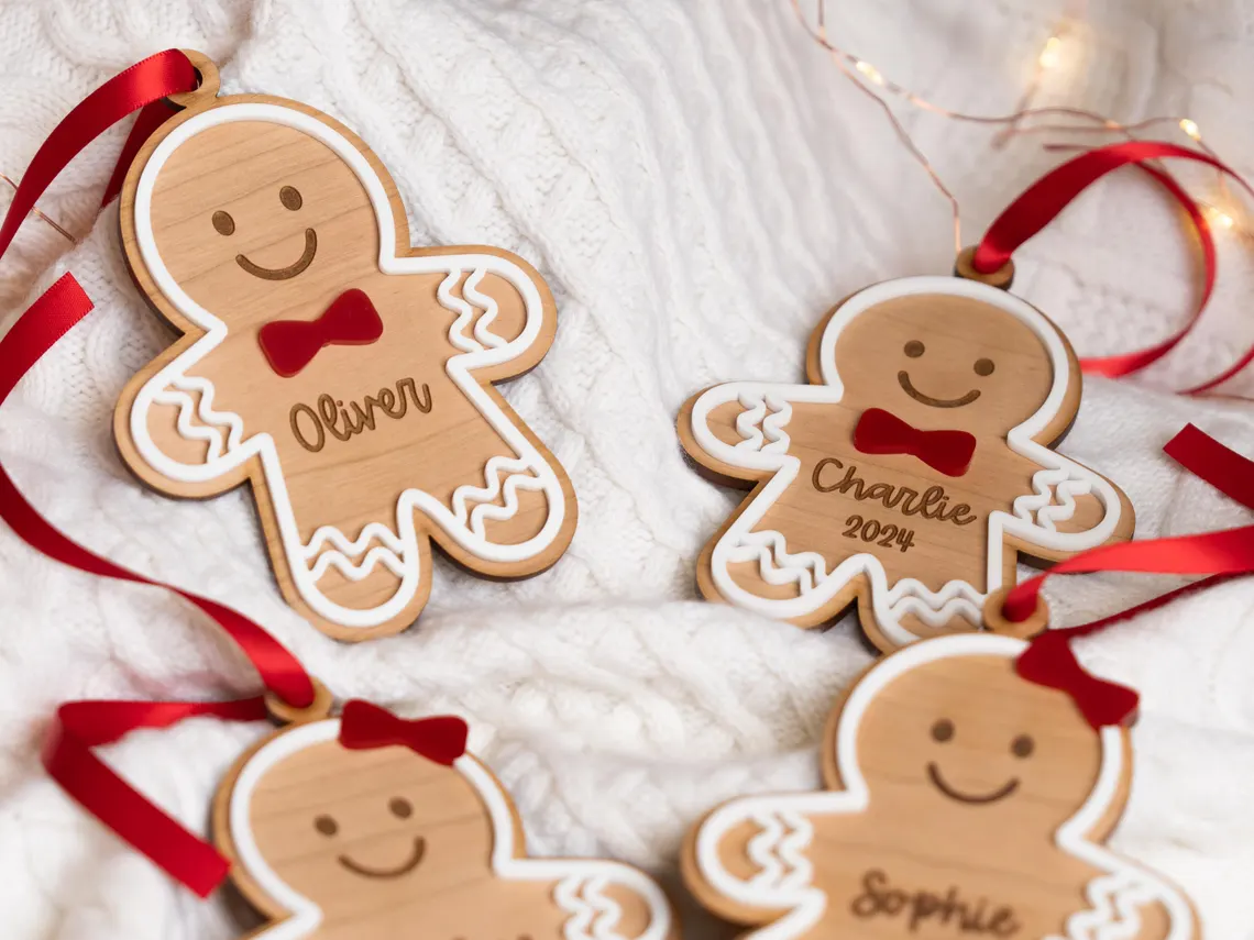 Personalized Gingerbread Ornament 2025 | Kids & Granddaughter Gift - Image 6