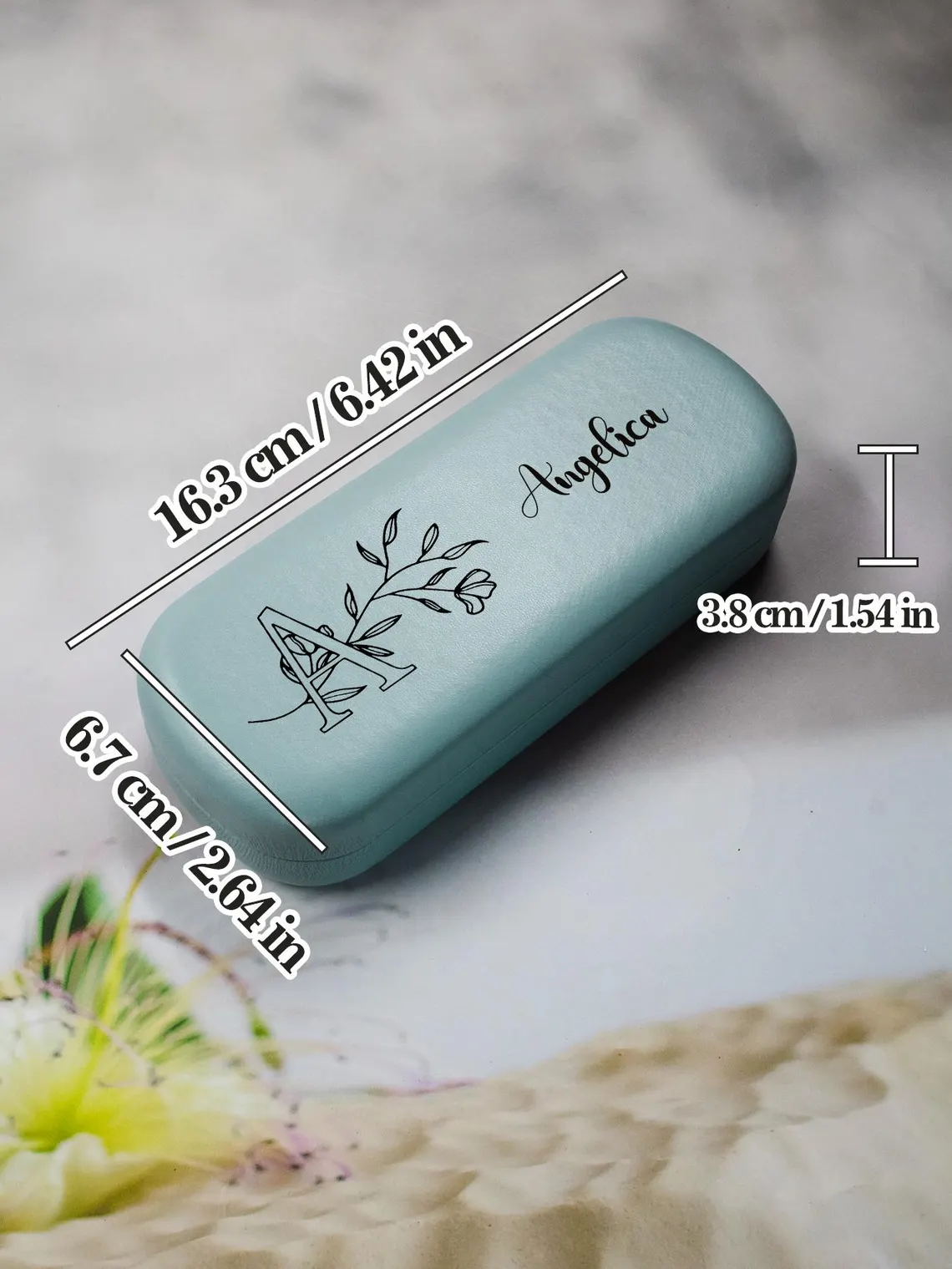 Personalized Glasses Case – Custom Name & Initial, Hard Shell - Image 3
