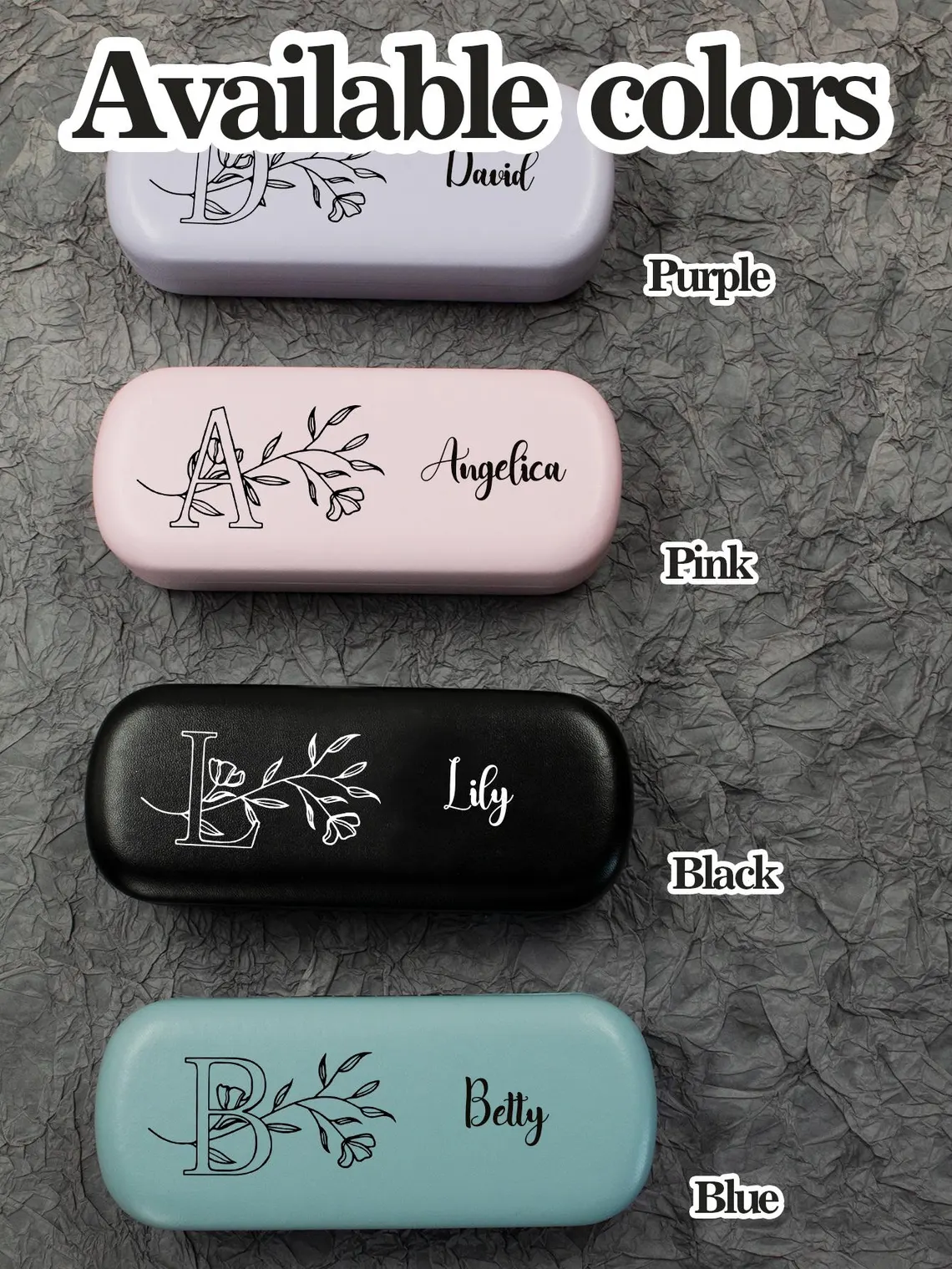 Personalized Glasses Case – Custom Name & Initial, Hard Shell - Image 4