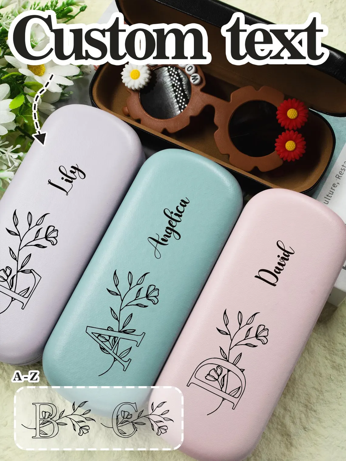 Personalized Glasses Case – Custom Name & Initial, Hard Shell - Image 5