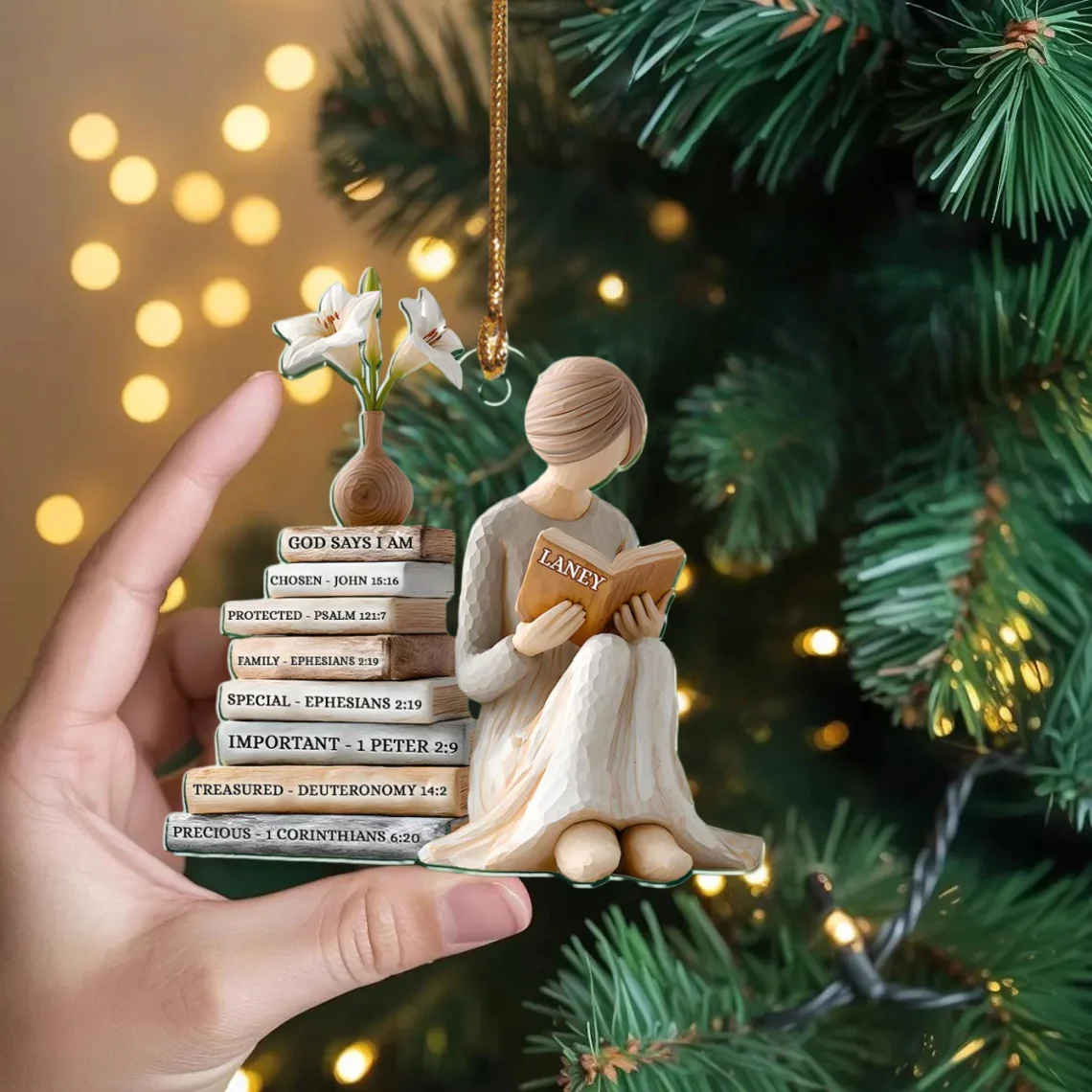 Personalized God Says I Am Ornament – Christian Christmas Keepsake - Image 3