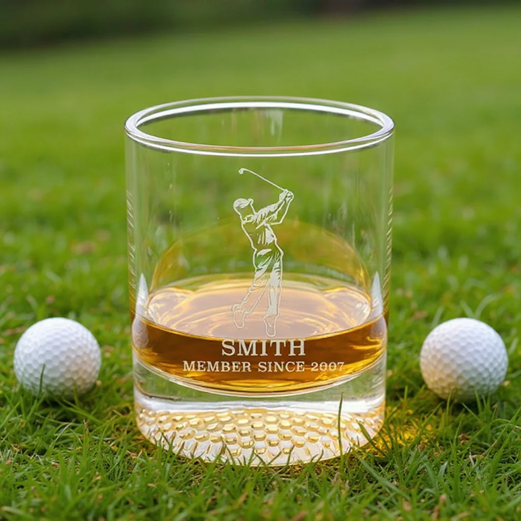 Personalized Golf Whiskey Glass – Custom Gift for Him - Image 2