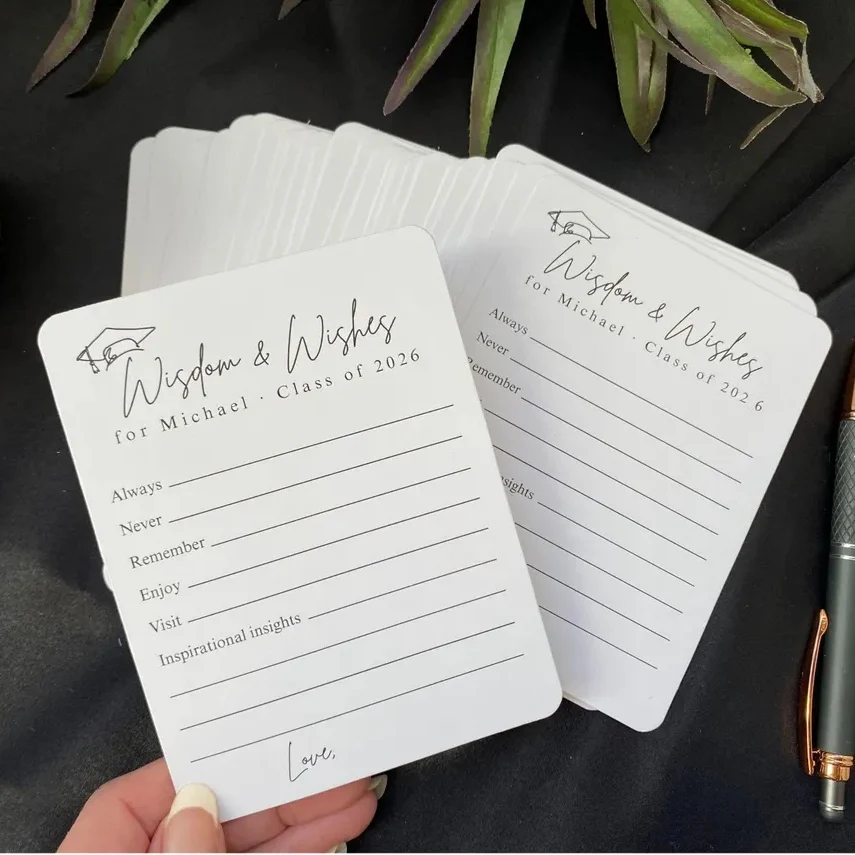 Personalized Graduation Advice Cards – Wisdom & Wishes Set - Image 2