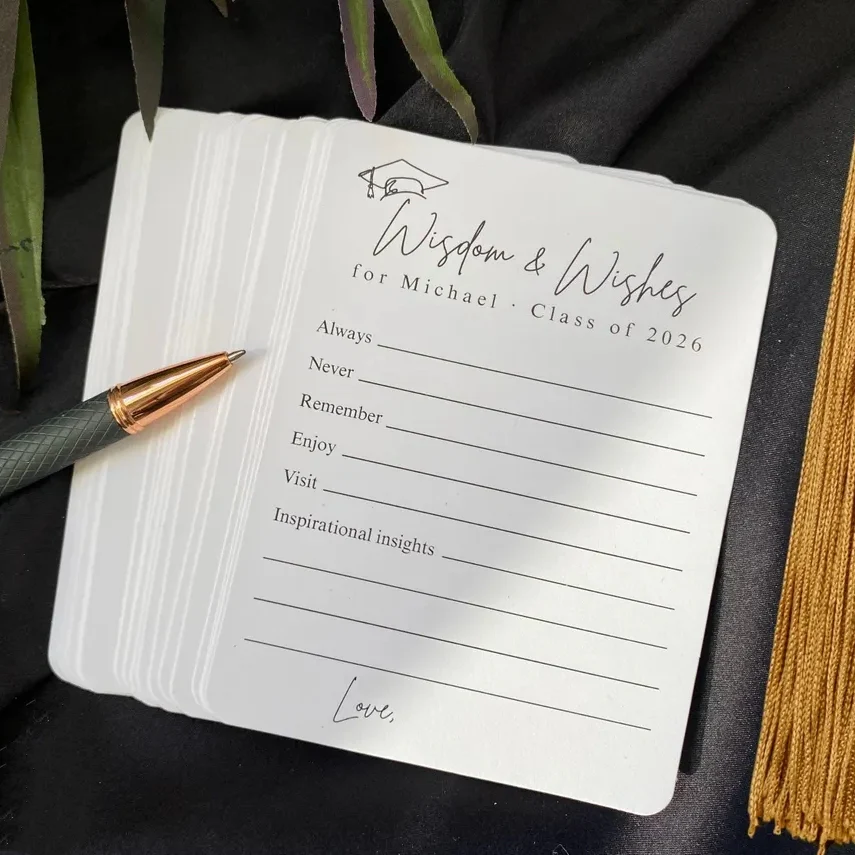 Personalized Graduation Advice Cards – Wisdom & Wishes Set - Image 4