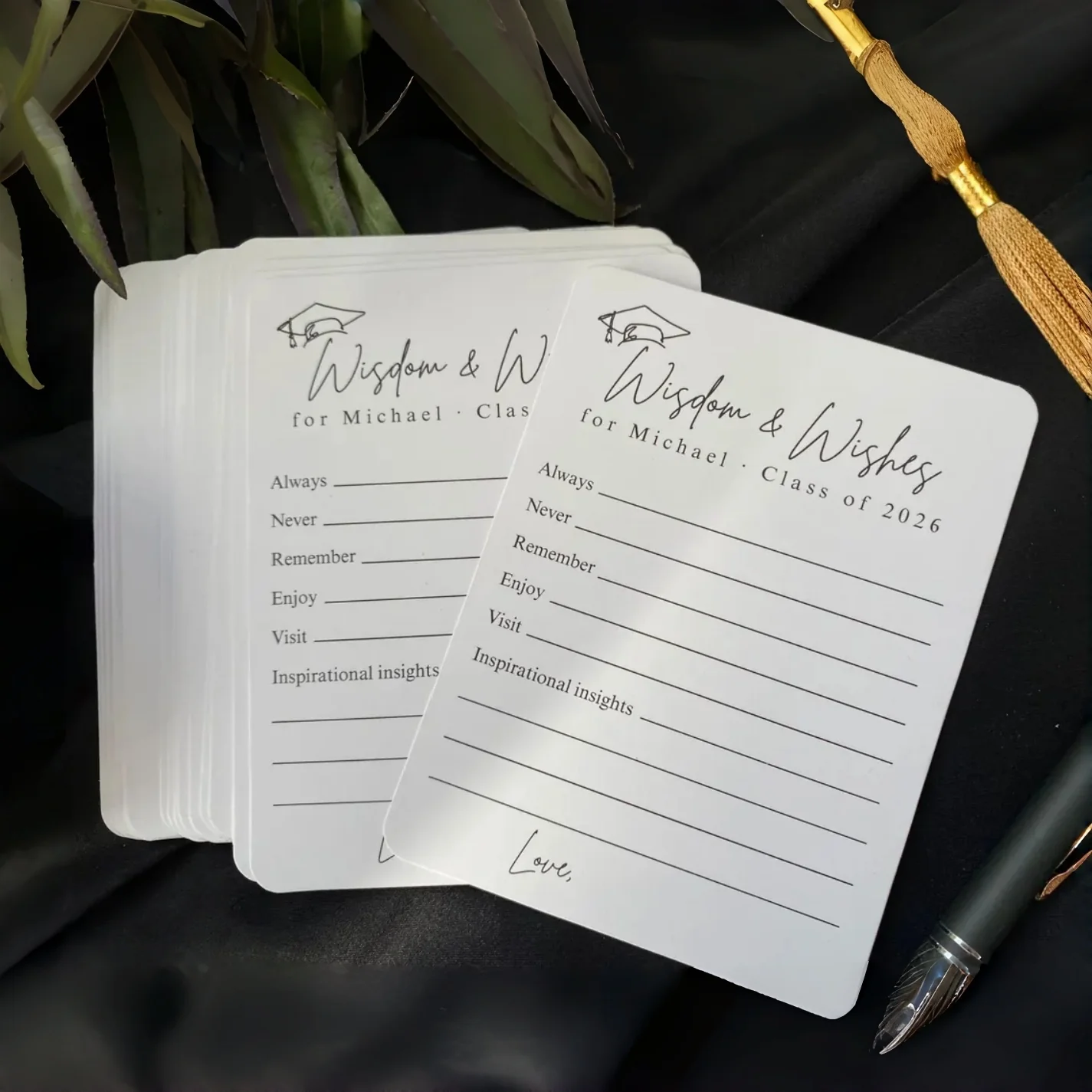 Personalized Graduation Advice Cards – Wisdom & Wishes Set - Image 5