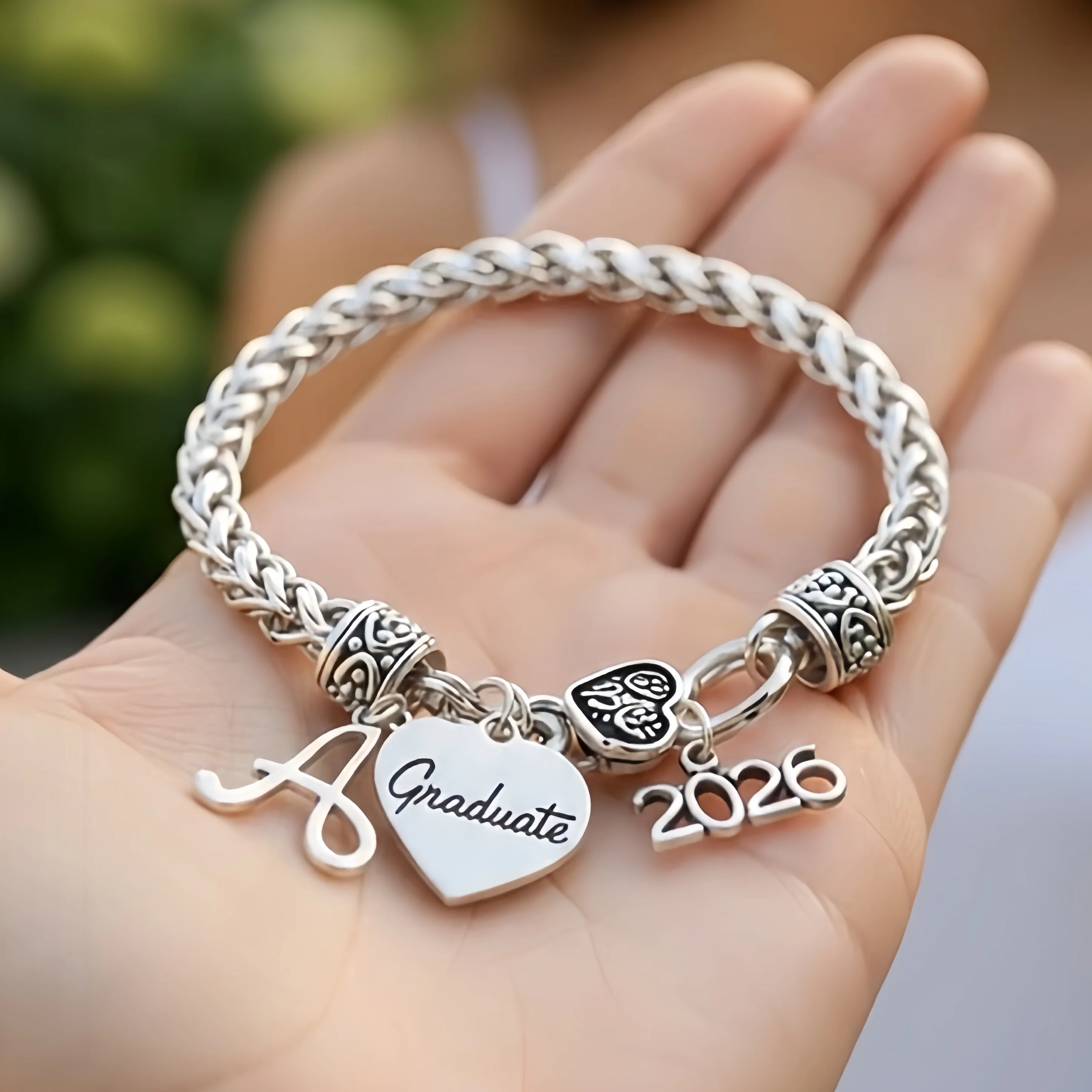 Personalized Graduation Bracelet 2026 Gift for Him Her - Image 2
