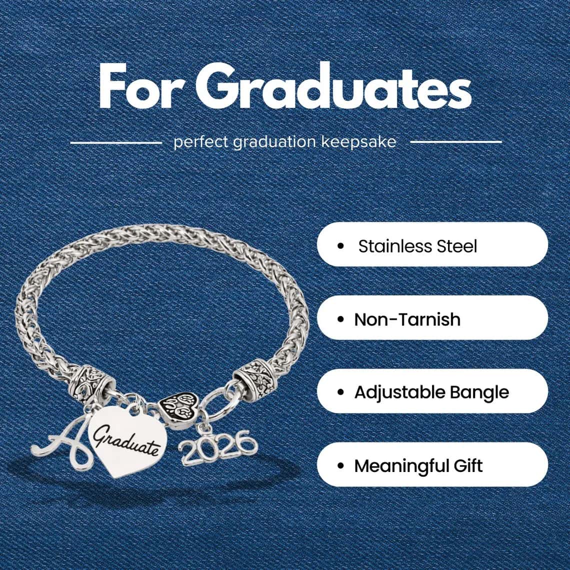 Personalized Graduation Bracelet 2026 Gift for Him Her - Image 6