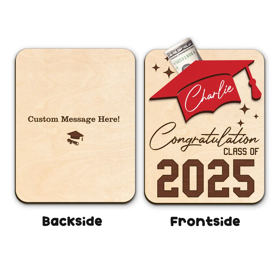 Personalized Graduation Money Holder – Class of 2025 Gift - Image 3