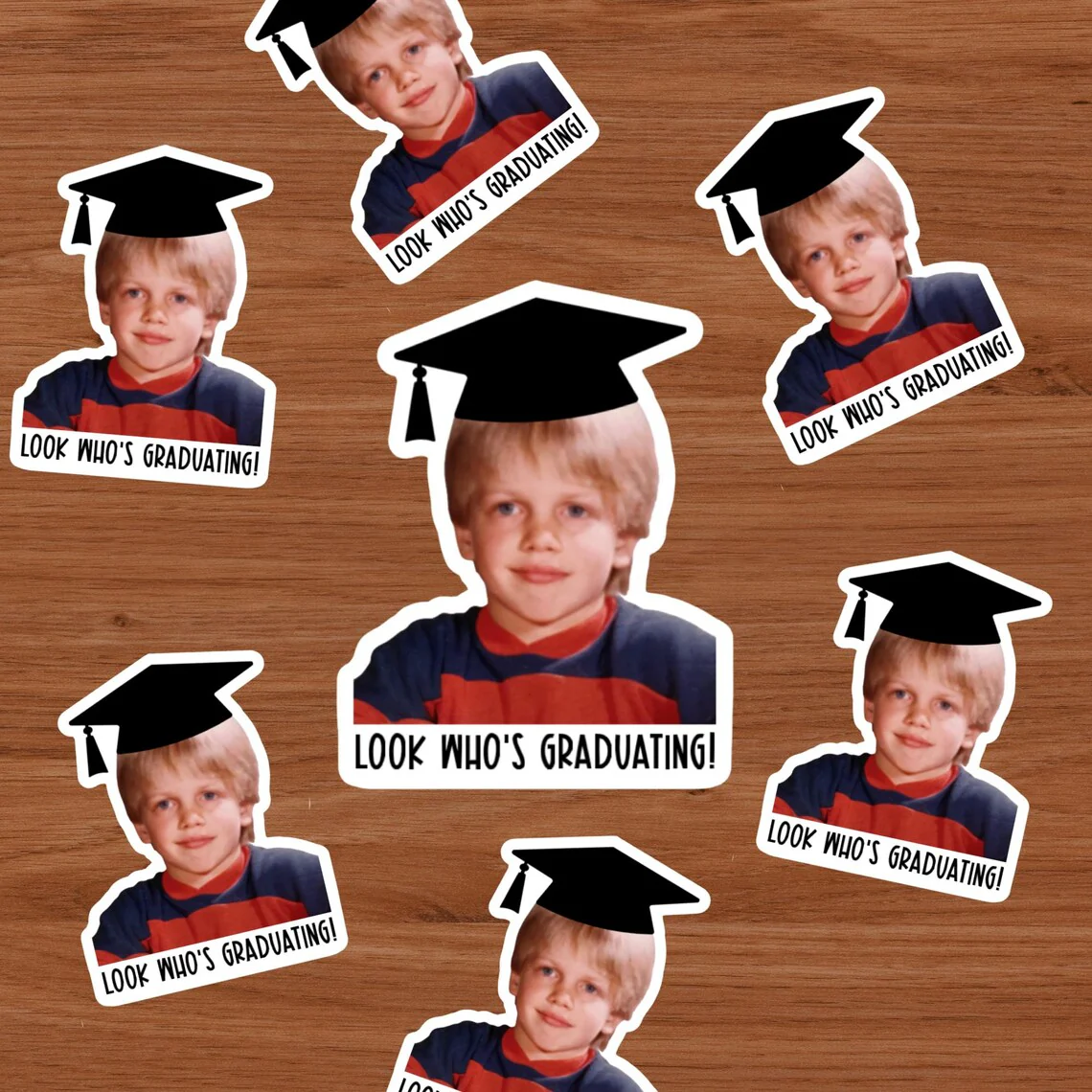 Personalized Graduation Stickers – Custom Face Party Favors - Image 2