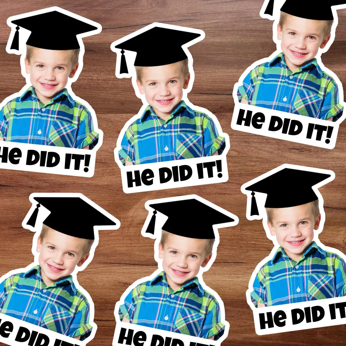 Personalized Graduation Stickers – Custom Face Party Favors - Image 5