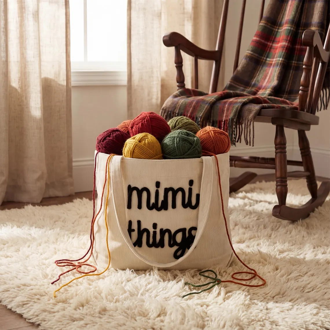 Personalized Grandma Tote Bag with 3D Name Gift - Image 5