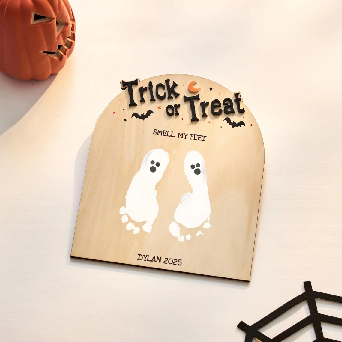 Baby’s First Halloween Footprint Sign – Personalized DIY Keepsake - Image 4