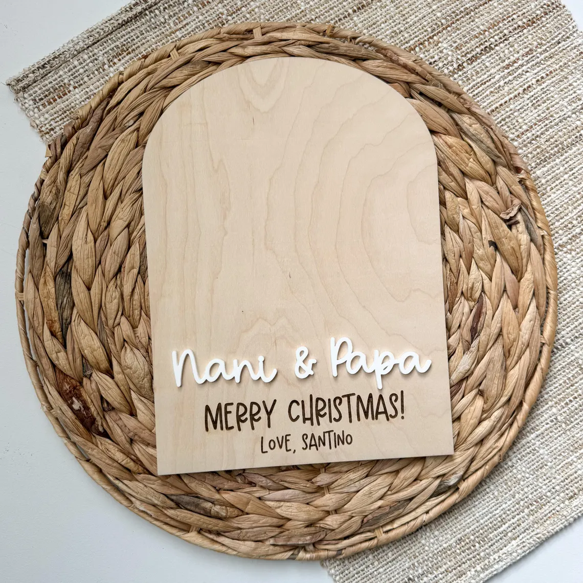 Personalized Handprint Sign | Christmas Gift for Grandparents & Loved Ones - Image 2