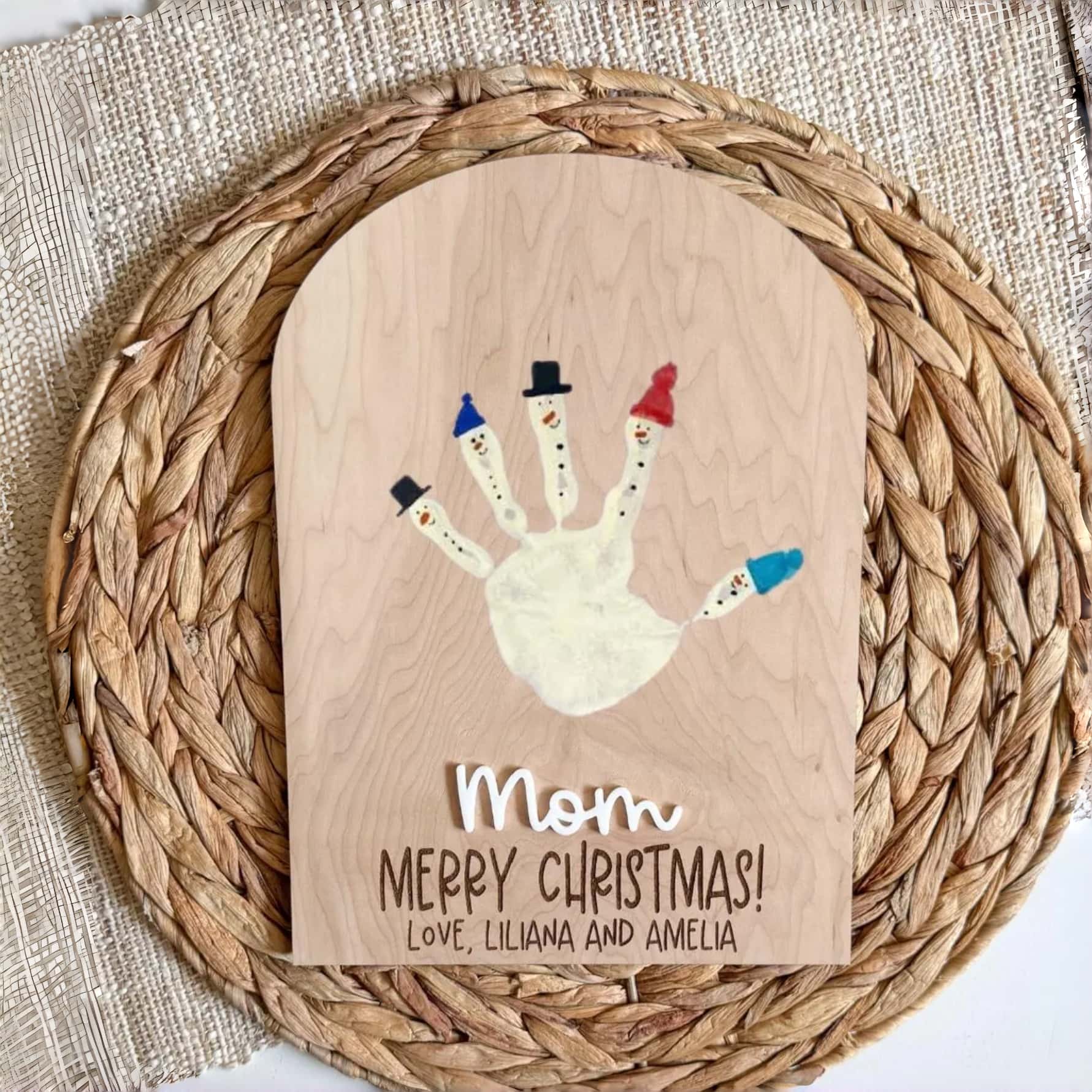 Personalized Handprint Sign | Christmas Gift for Grandparents & Loved Ones - Image 3
