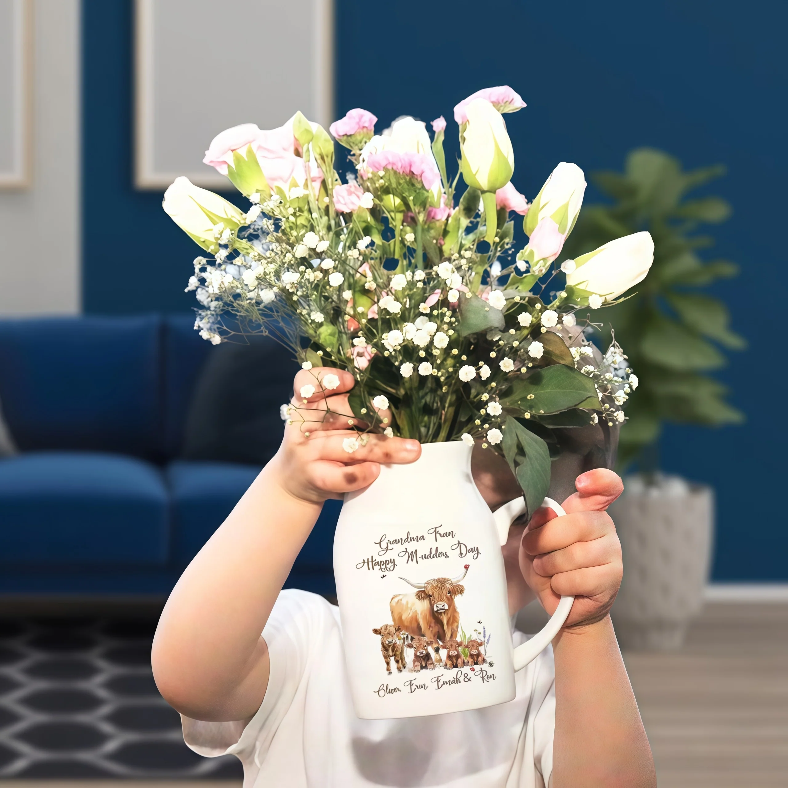 Personalized Highland Cow Vase | Custom Ceramic Flower Vase Gift - Image 2