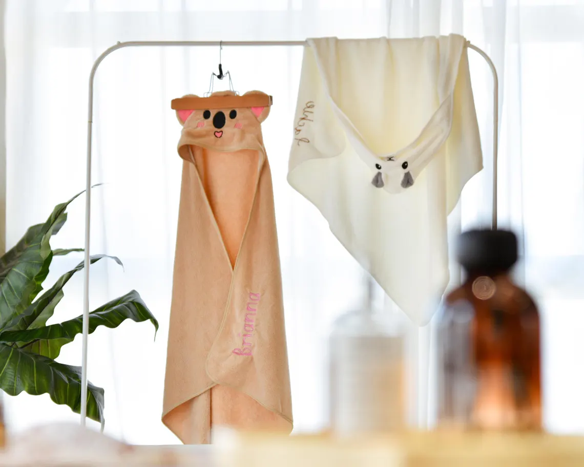 Personalized Hooded Baby Towel – Custom Name & Animal Design - Image 6