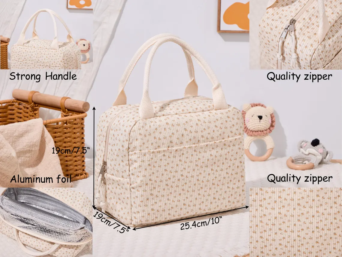 Custom Corduroy Lunch Bag for Kids | Personalized Back to School Gift - Image 7