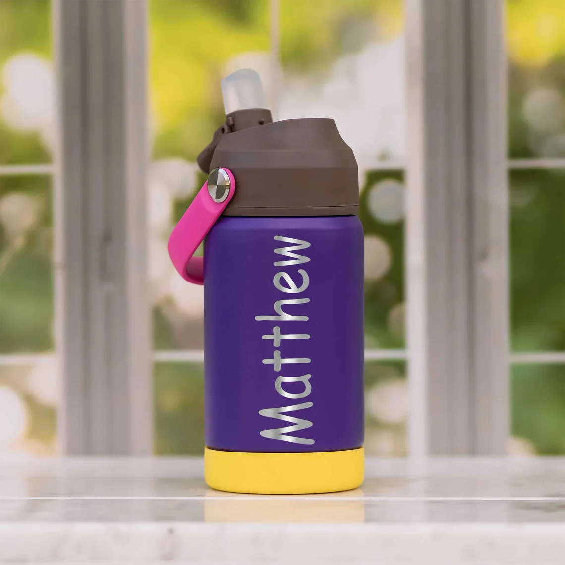 Personalized Name Kids Water Bottle – 12oz Stainless Steel Tumbler - Image 7