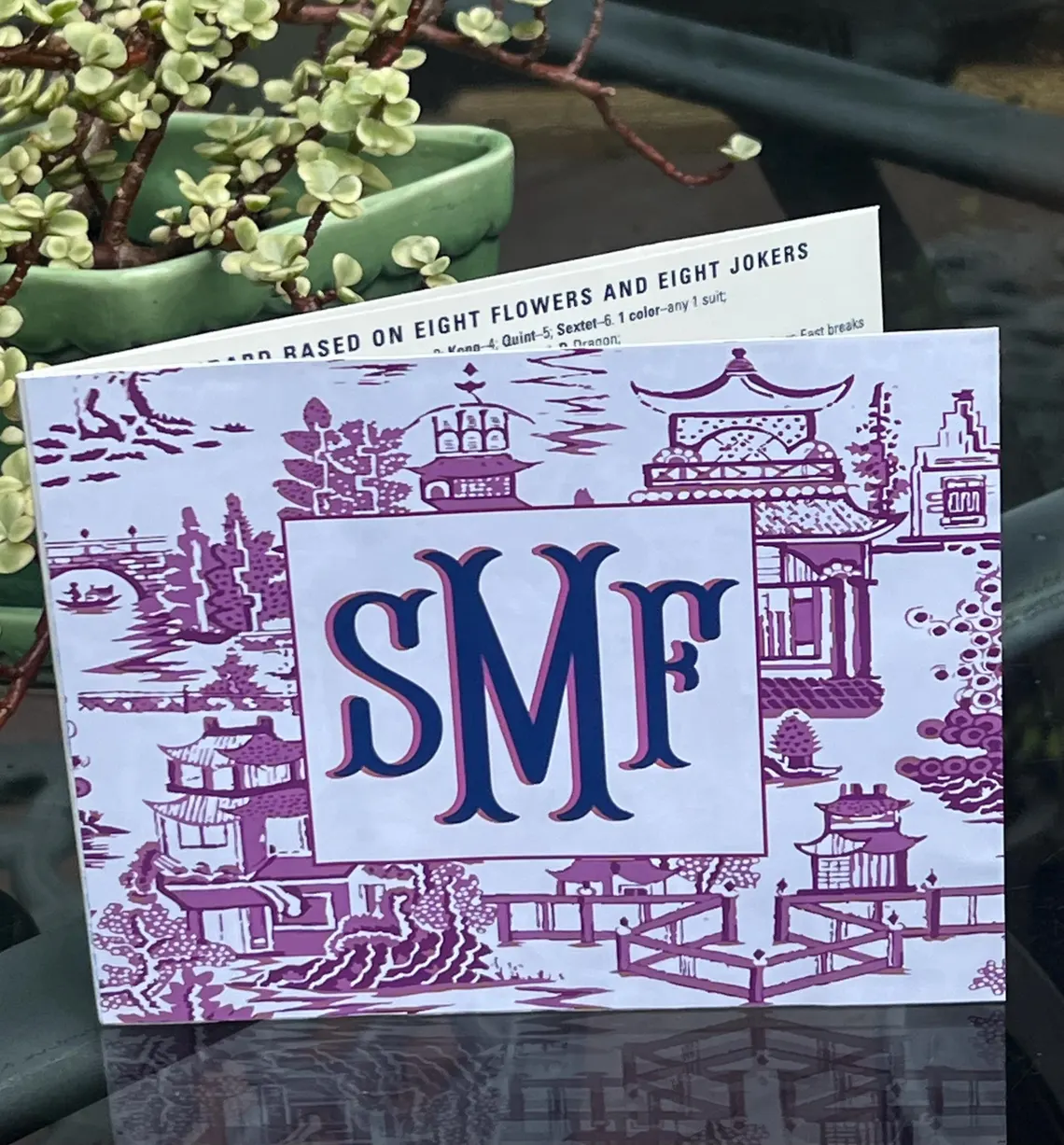 Personalized Mahjong Card Stickers | Waterproof Chinoiserie Designs - Image 2