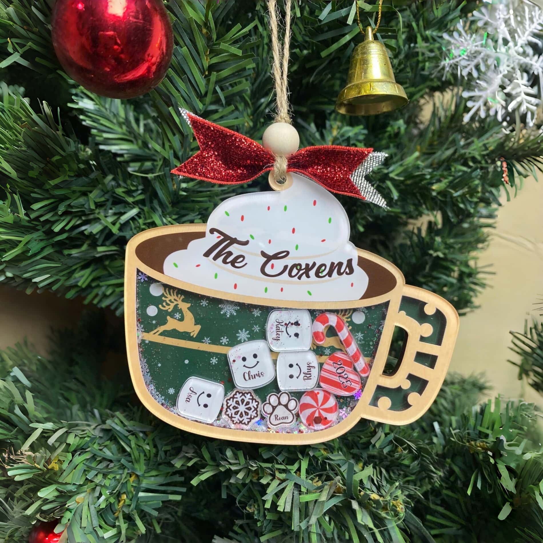 Personalized Marshmallow Family Ornament 2025 | Custom Shake Cup Christmas - Image 5