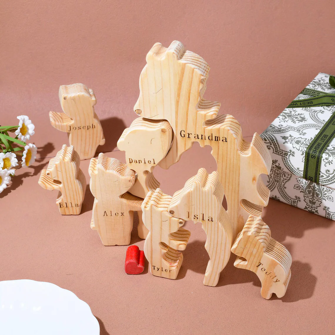 Personalized Wooden Mom & Baby Bear Puzzle – First Mother’s Day Gift - Image 5